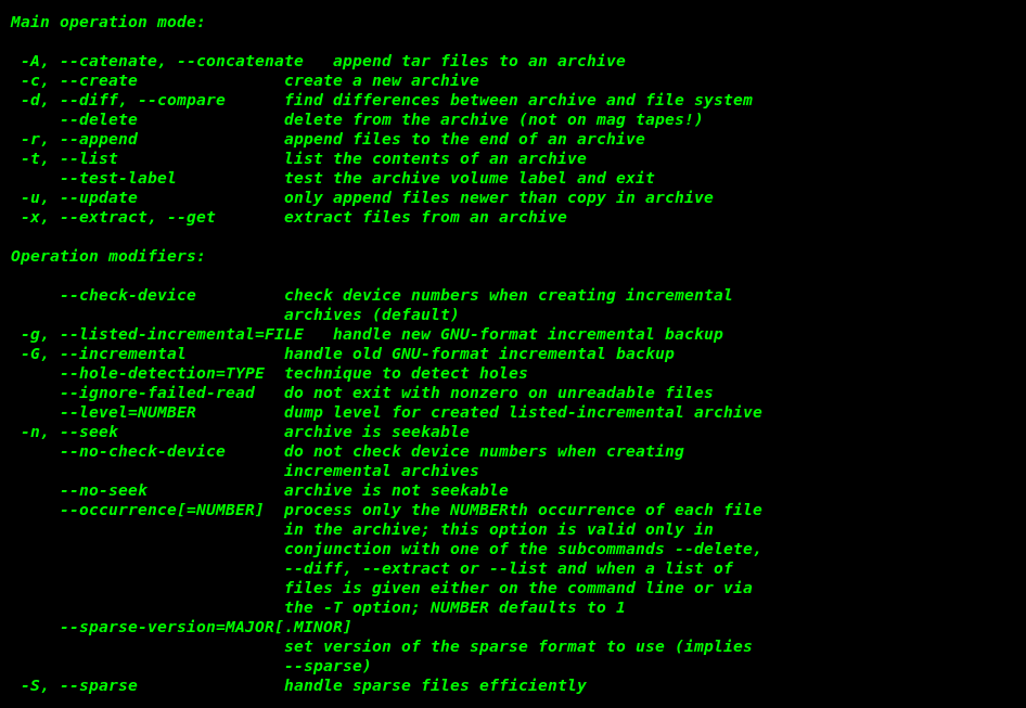 linux terminal list directory contents